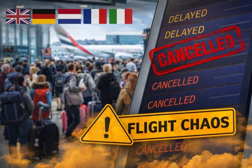 European airport cancellations