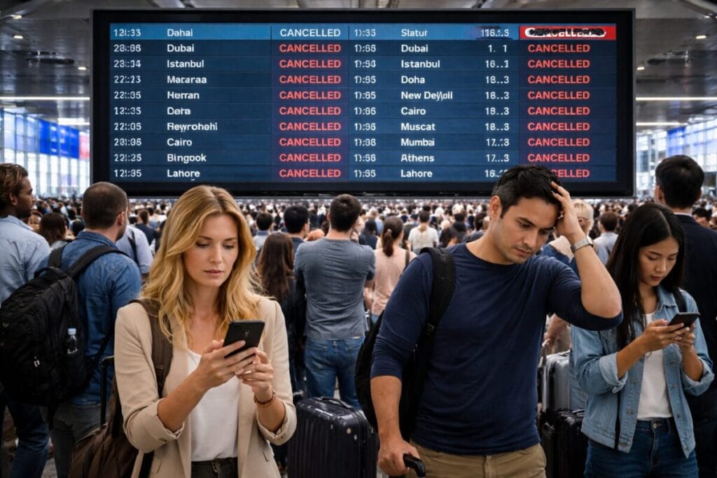 Middle East airspace closure