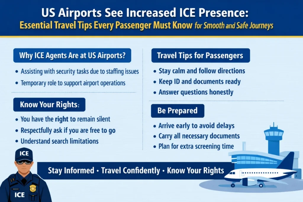 ICE at US airports, airport security tips USA