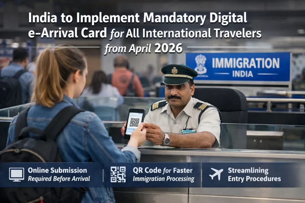 India Introduces Mandatory Digital e-Arrival