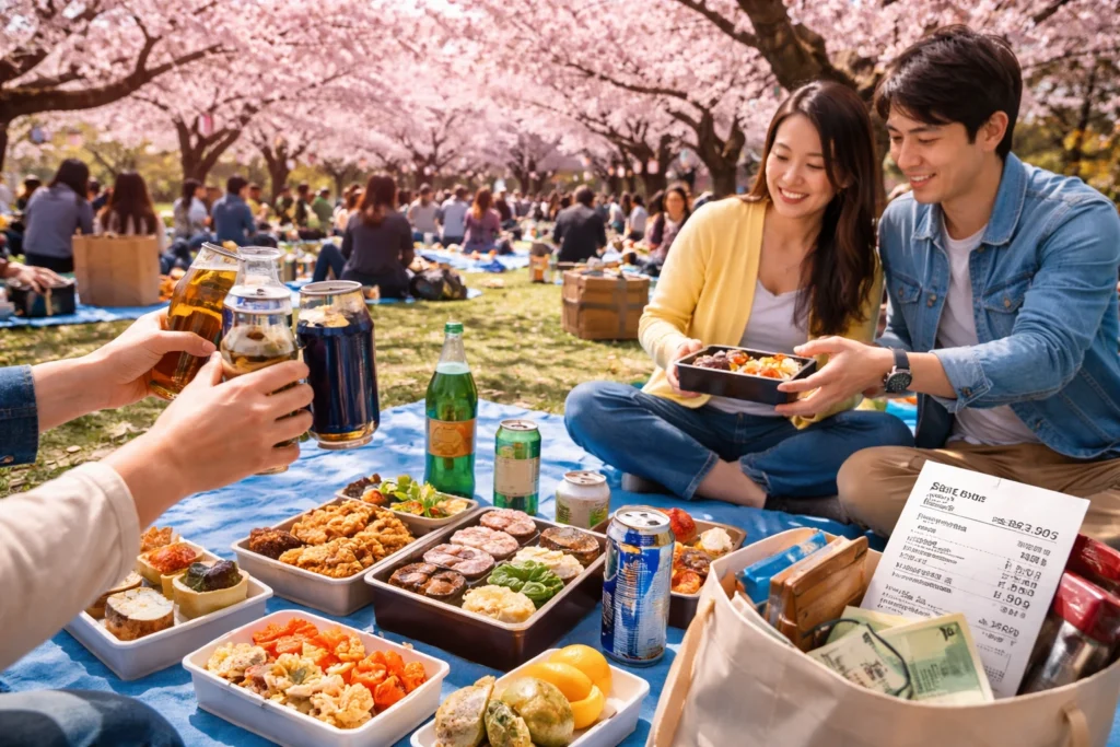 Japan cherry blossom picnics