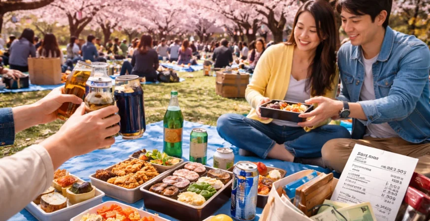 Japan cherry blossom picnics