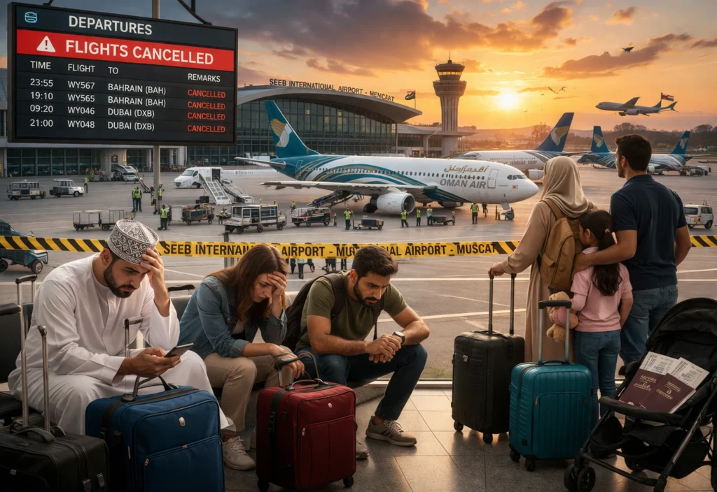 Muscat airport disruption
