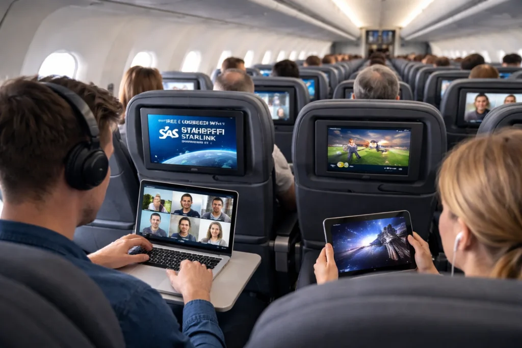 Scandinavian Airlines Launches Free Starlink Wi-Fi