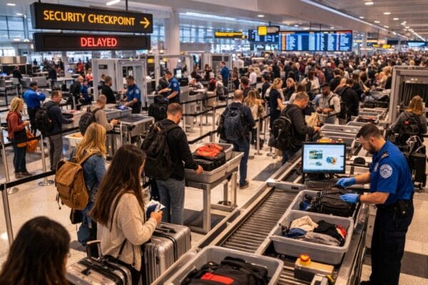 US airport security delays