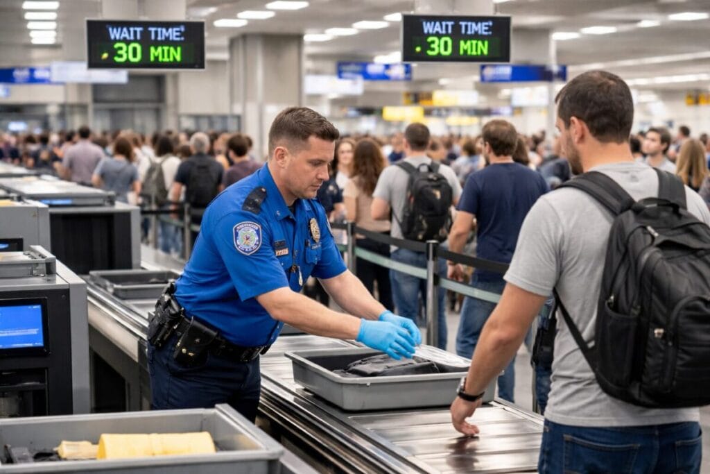 U.S. Airport Security Delays Surge as TSA