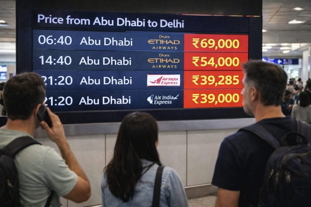 Abu Dhabi Delhi airfares