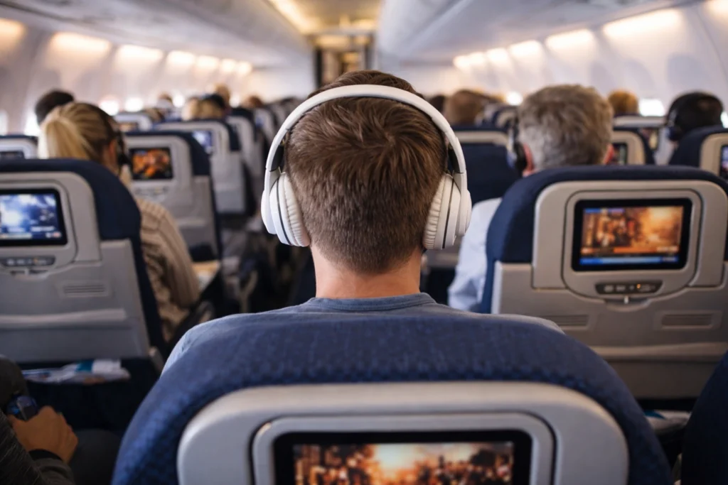 United Airlines headphone policy