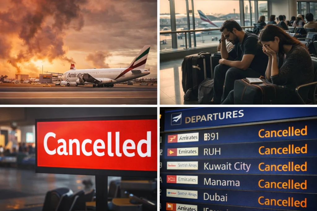 Airline travel disruption in the Middle East
