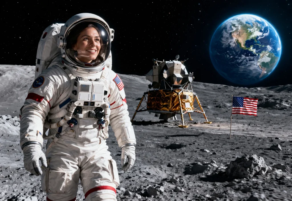 Astronaut on the lunar surface