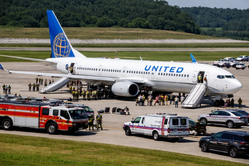 Emergency evacuation at Pittsburgh Airport