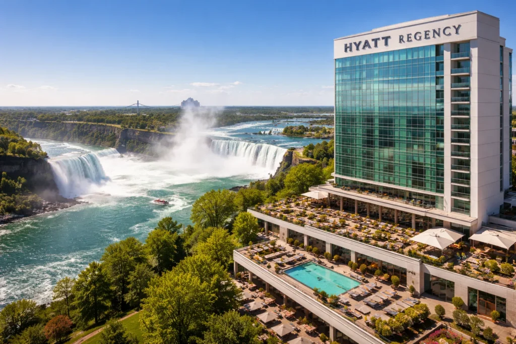 Niagara Falls view from Hyatt terrace