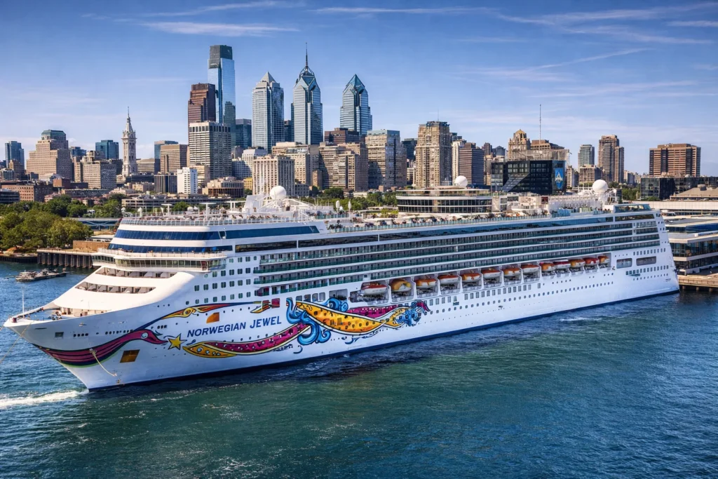Norwegian Jewel docked in Philadelphia