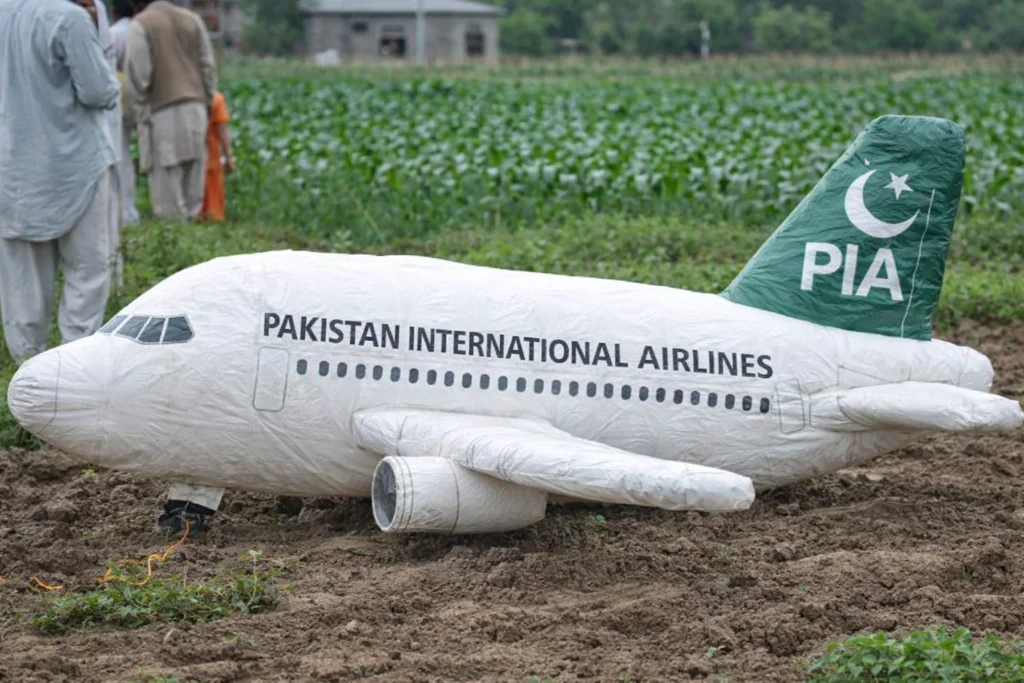 PIA balloon over agricultural field