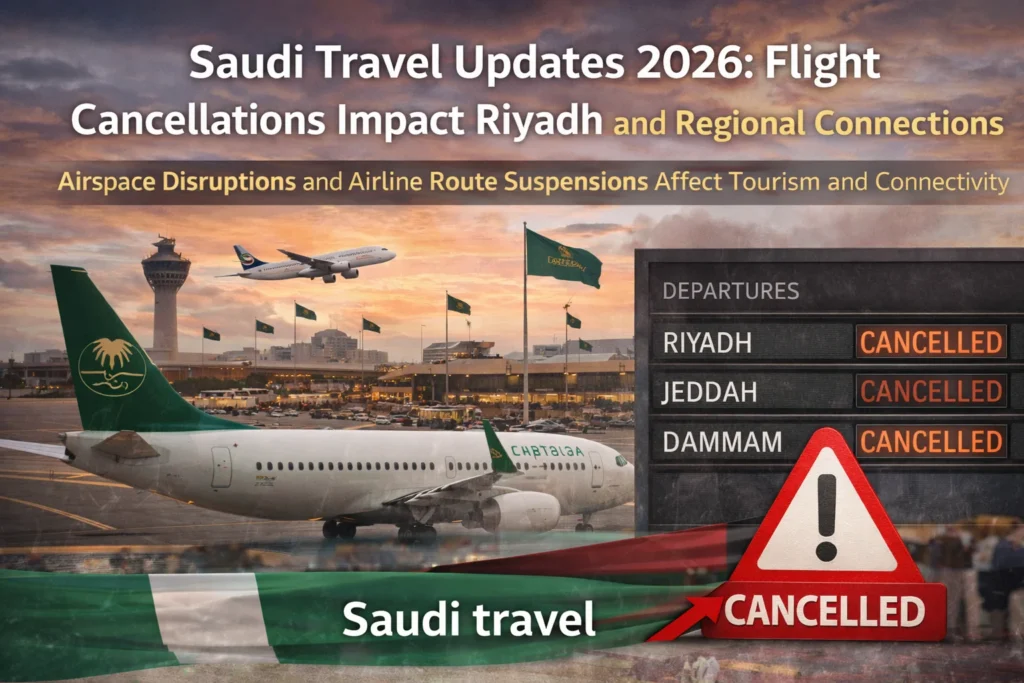 Saudi travel updates, Riyadh flight cancellations