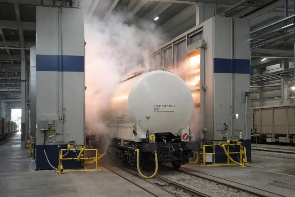 Train maintenance with drying units