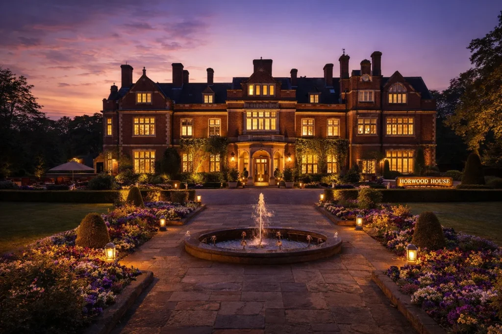 Twilight at Horwood House garden