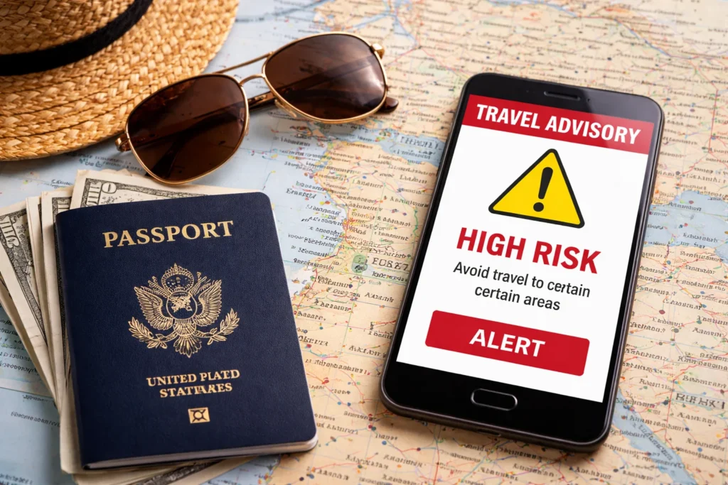 US travel advisory 2026, travel warning Americans, Egypt travel safety—latest official guidance on high-risk regions and safety precautions for travelers.