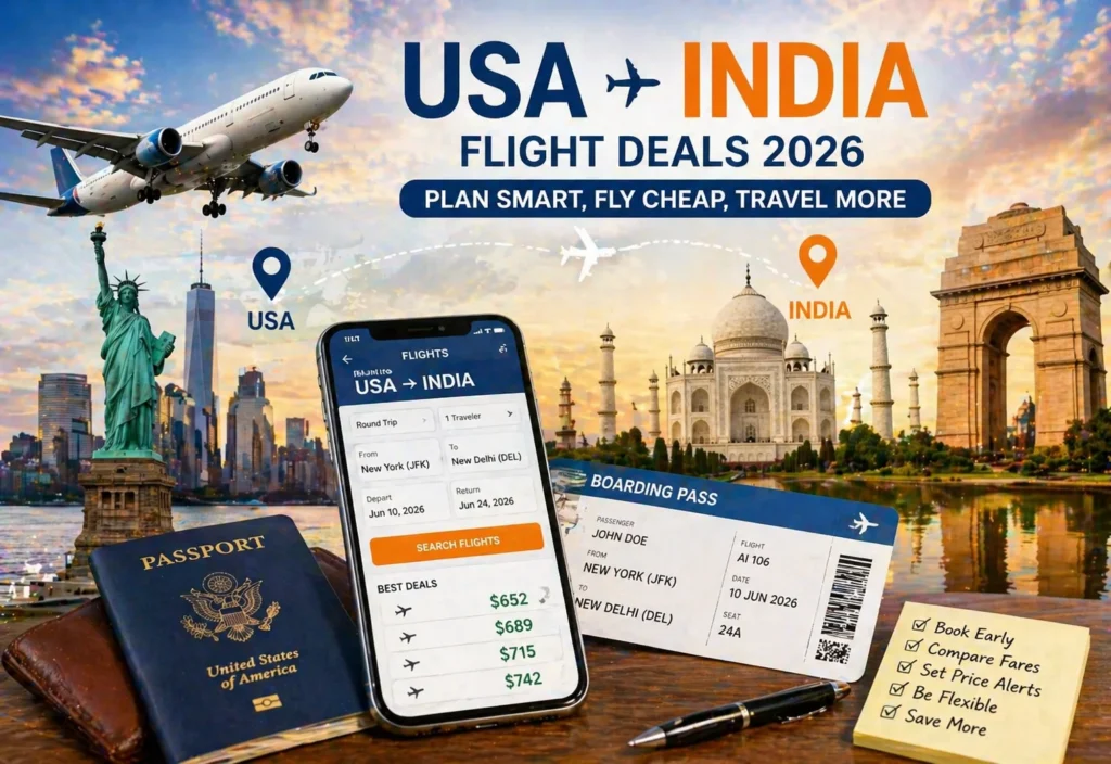 USA to India flight deals