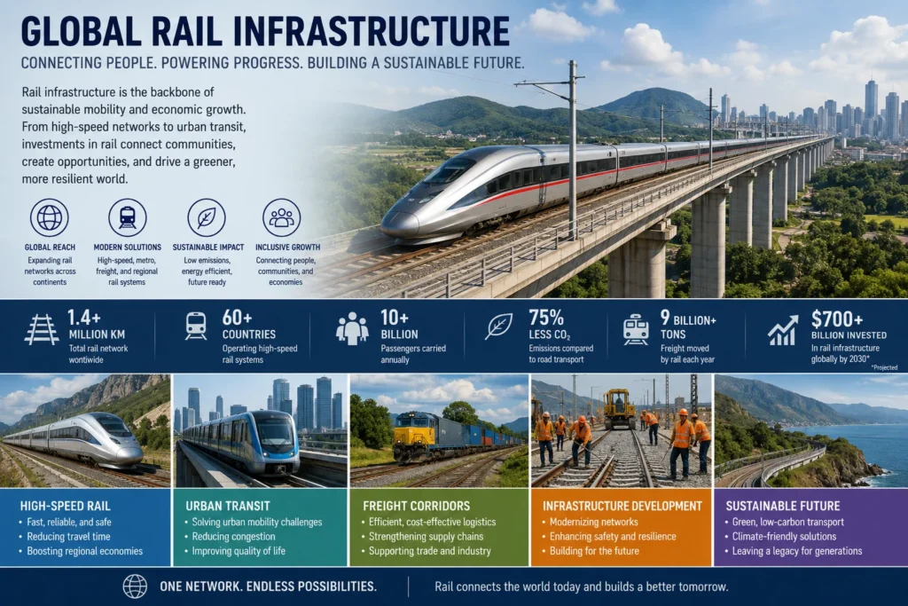 Global rail infrastructure connecting the world