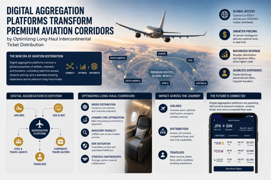 Aviation digital platforms infographic