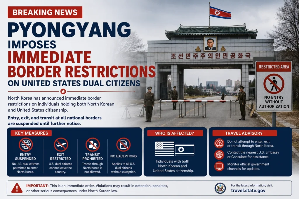 Breaking news North Korea border restrictions