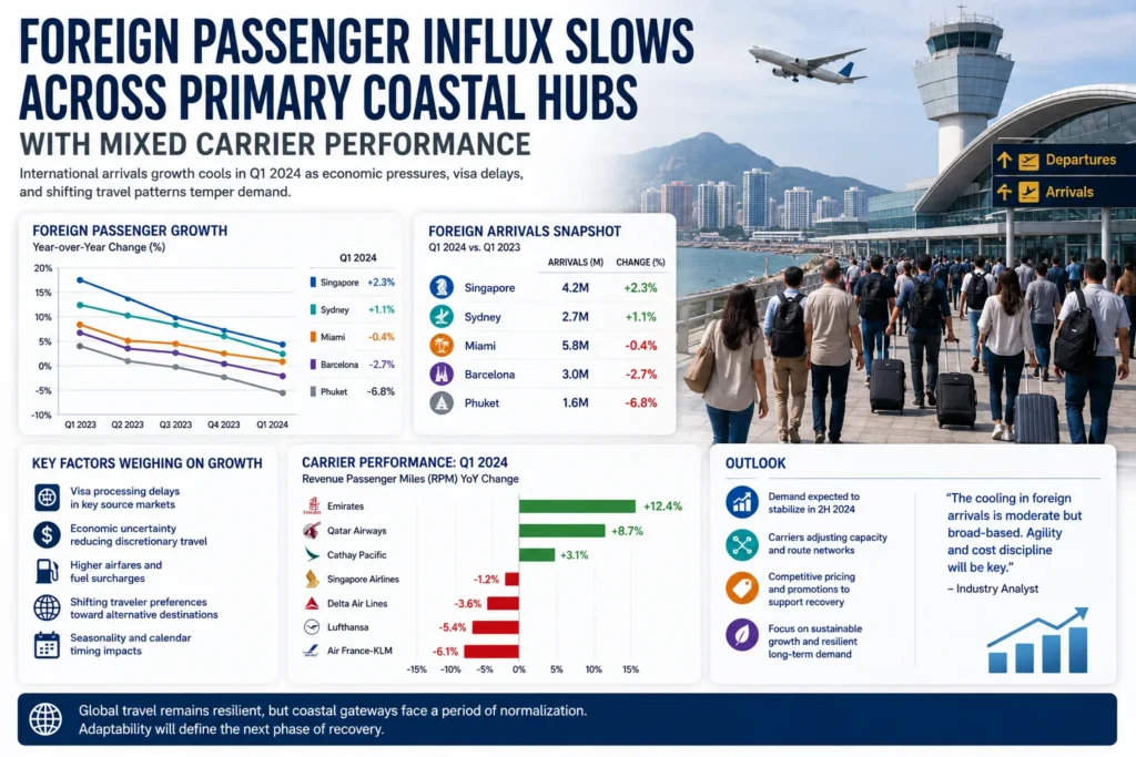 Coastal airport and passenger trends analysis