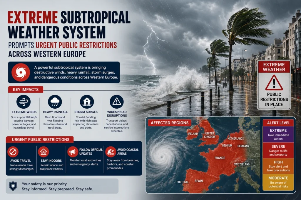 Extreme subtropical weather alert