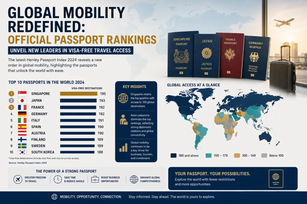 Global passport rankings and travel insights