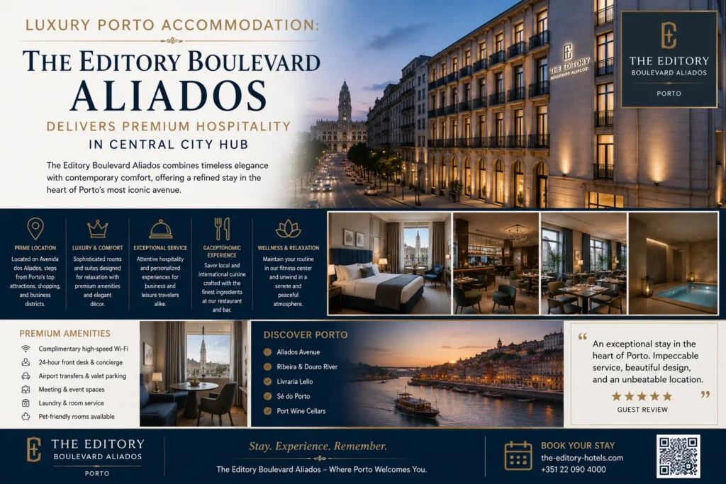 Luxury Porto hotel brochure design