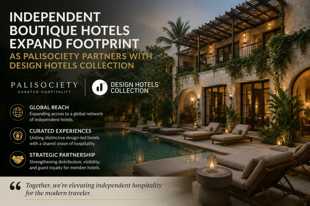 Luxury boutique hotel partnership announcement