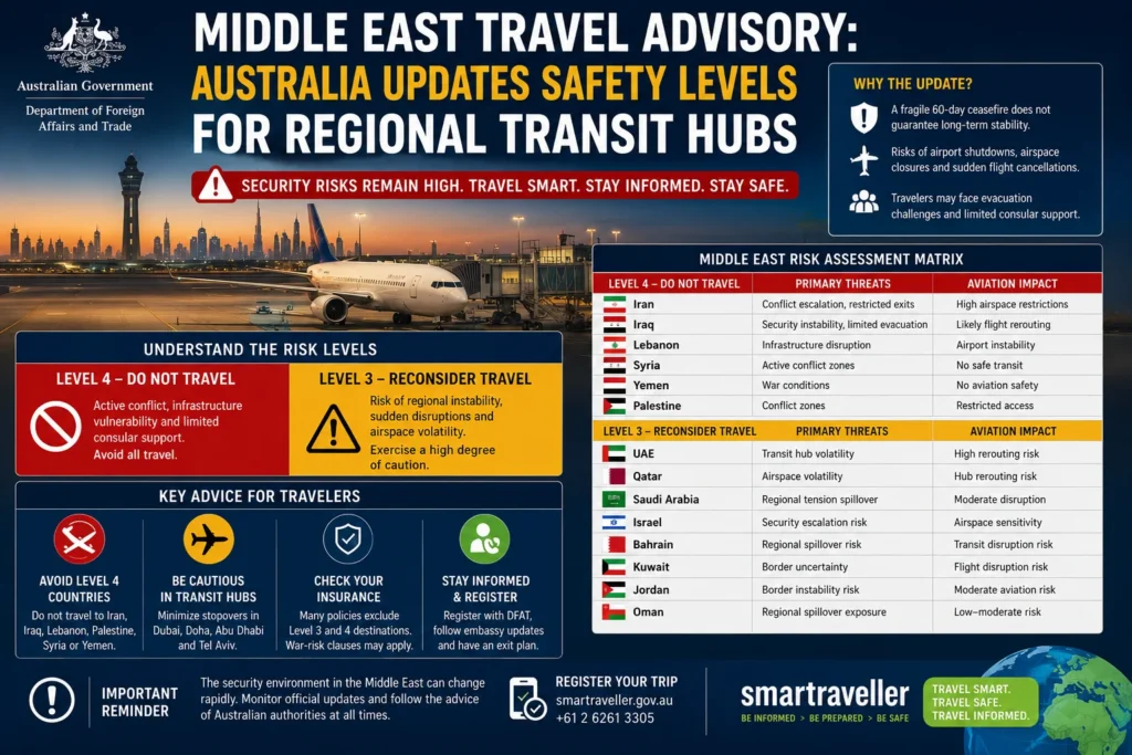 Middle East travel advisory stay informed