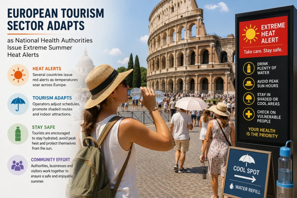 Summer heat alerts in European tourism