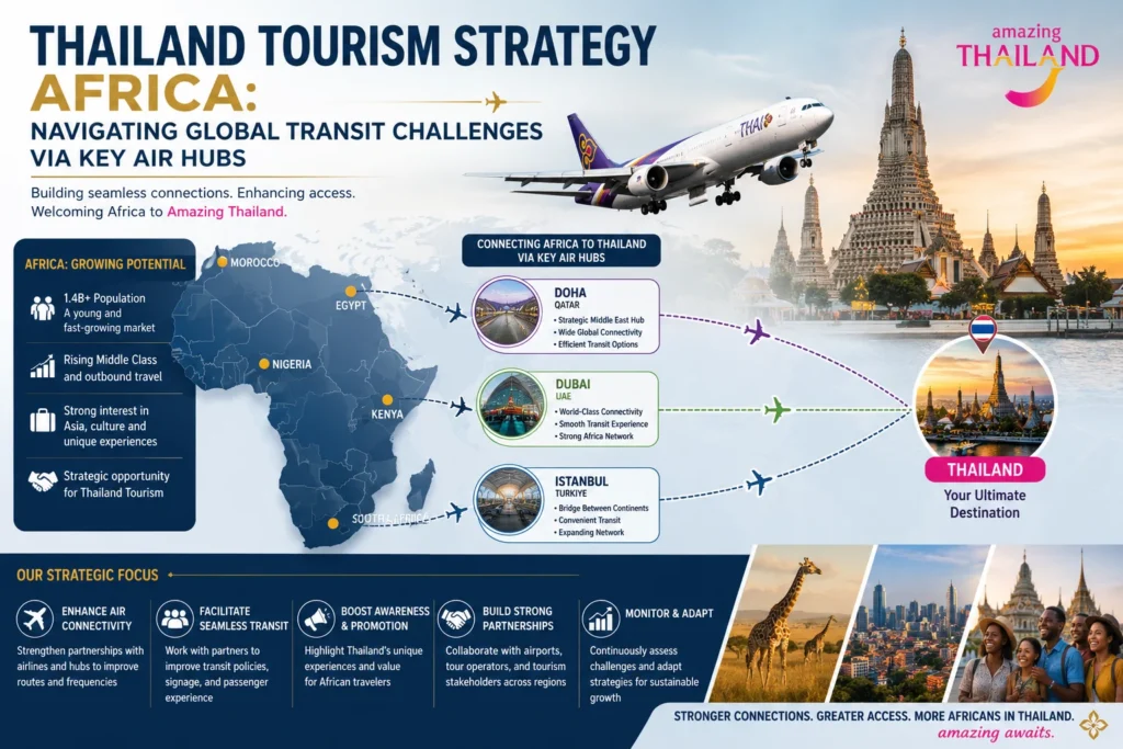 Thailand tourism strategy connecting Africa