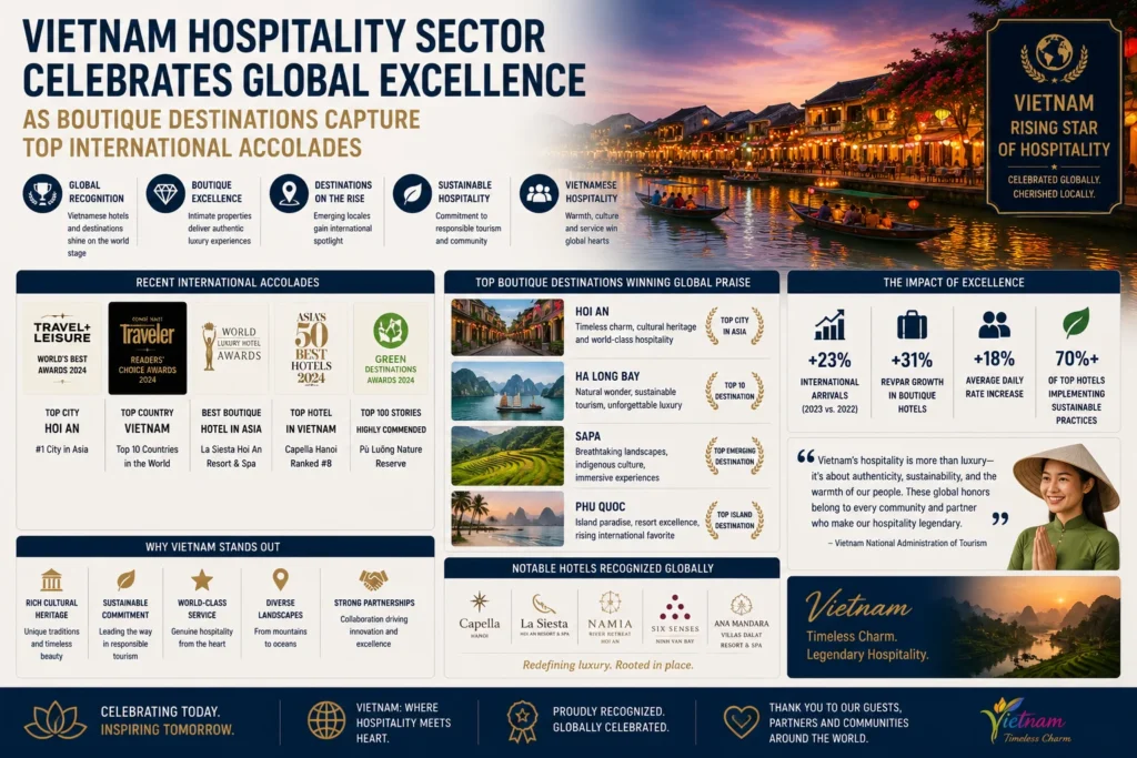Vietnam Hospitality Sector Celebrates Global Excellence as Boutique Destinations Capture Top International Accolades