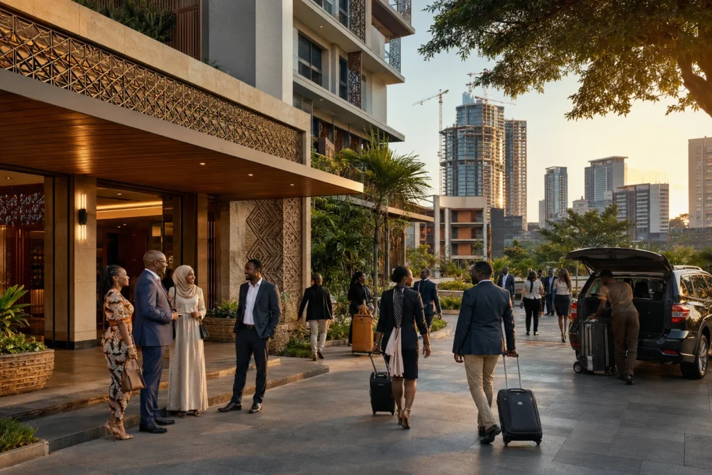 African hospitality growth at golden hour