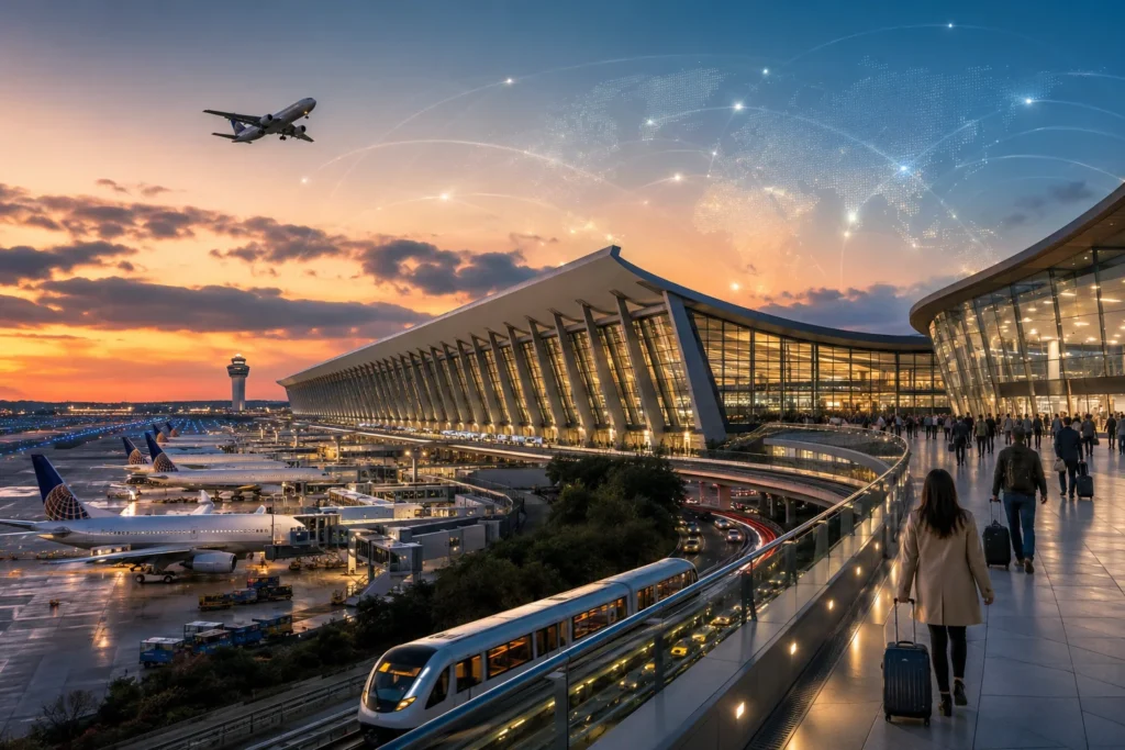 Airport Sunset Connections