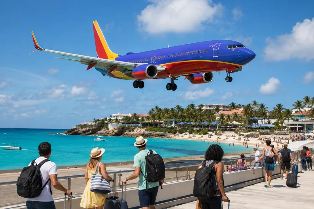 Caribbean coast flight arrival