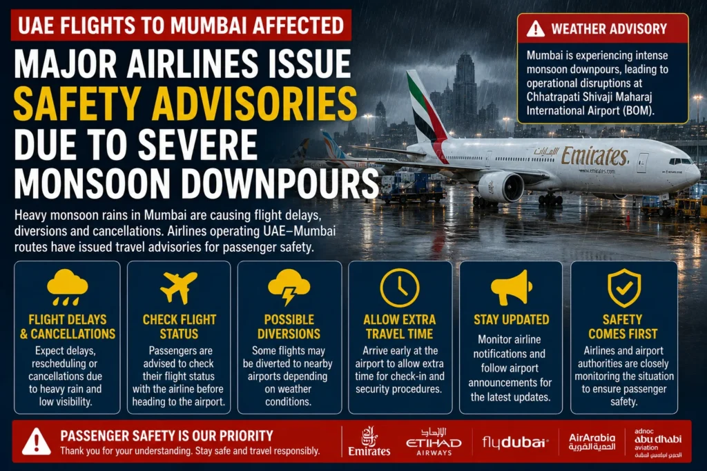 Flight disruptions due to Mumbai monsoon