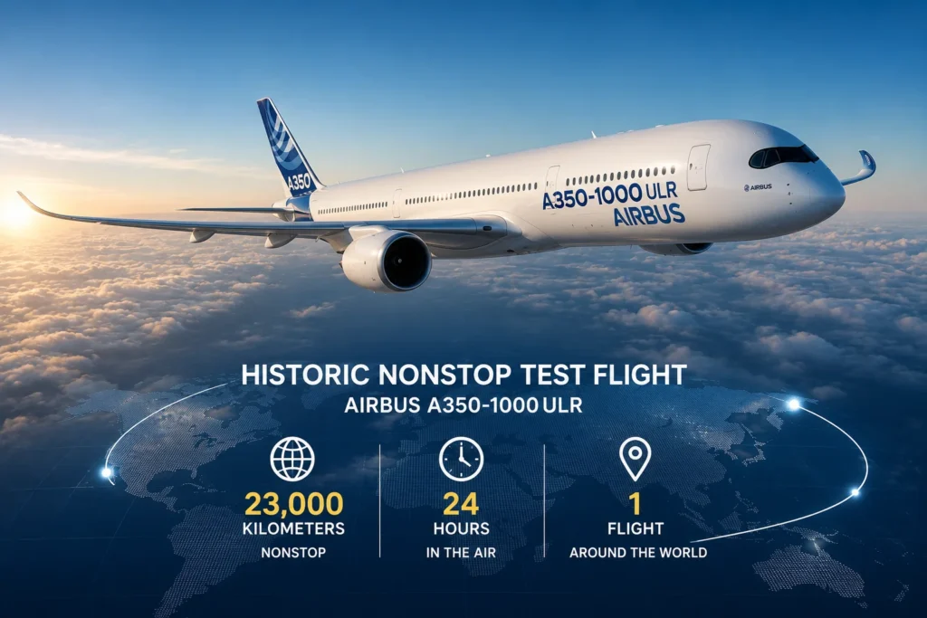 Historic nonstop test flight journey