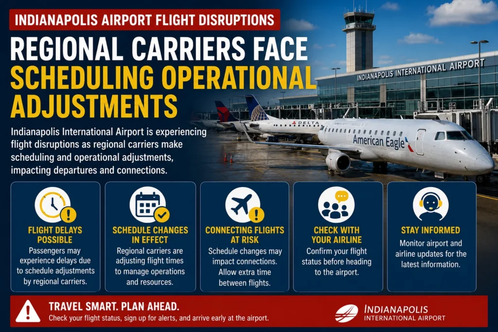 Indianapolis airport flight disruption notice