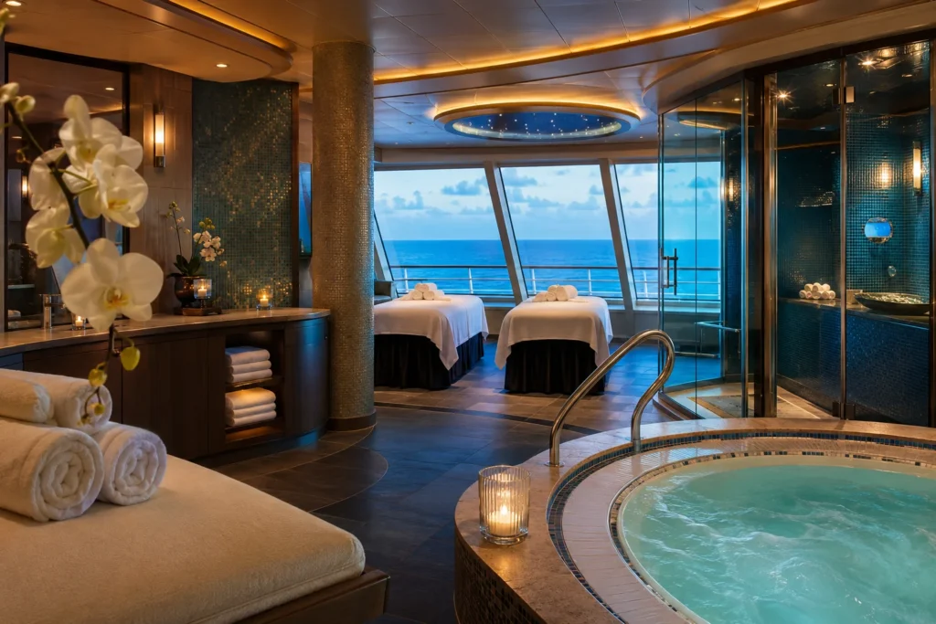 Luxury spa with ocean view