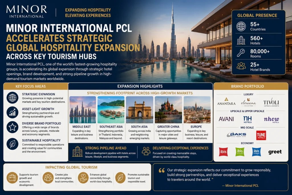 Minor International global expansion infographic