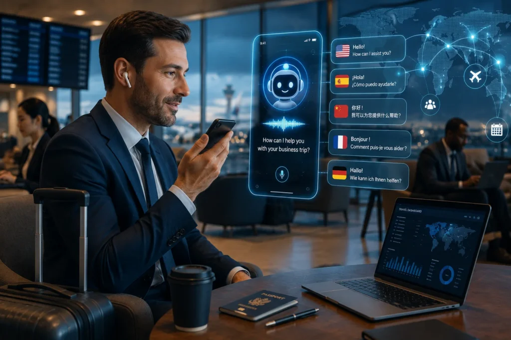 Multilingual AI Travel Assistant in the Lounge