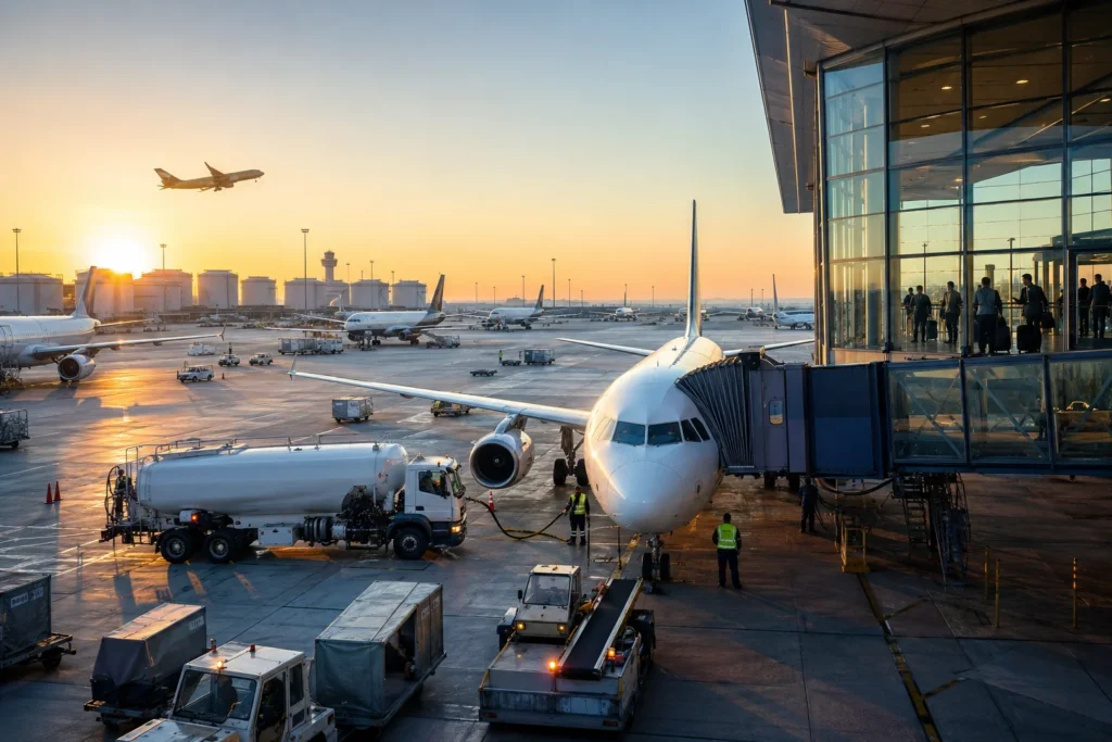 sunrise at stable international airport