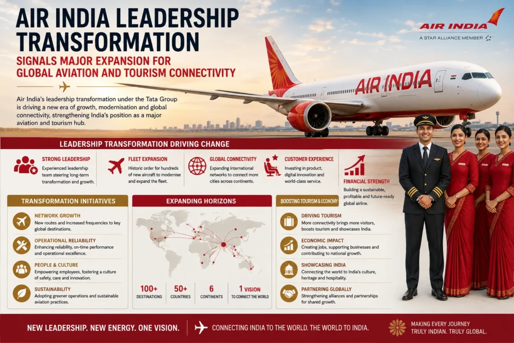Air India Leadership Transformation Infographic