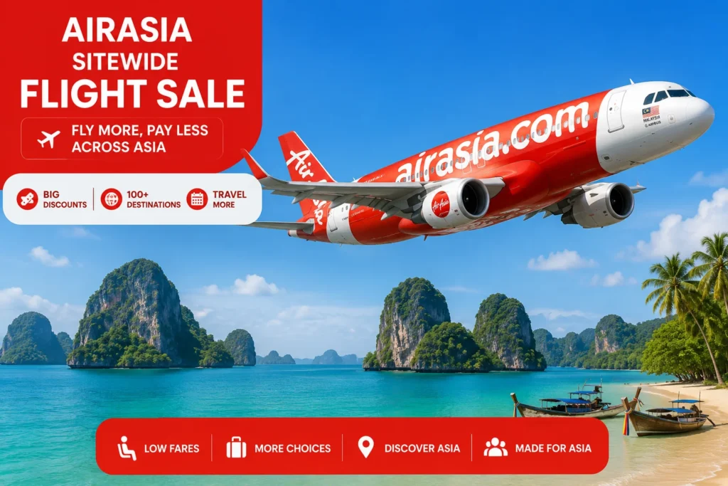 AirAsia Flight Sale Over Tropical Islands