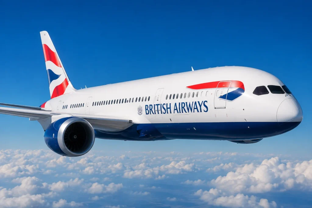British Airways Jet Over Clouds