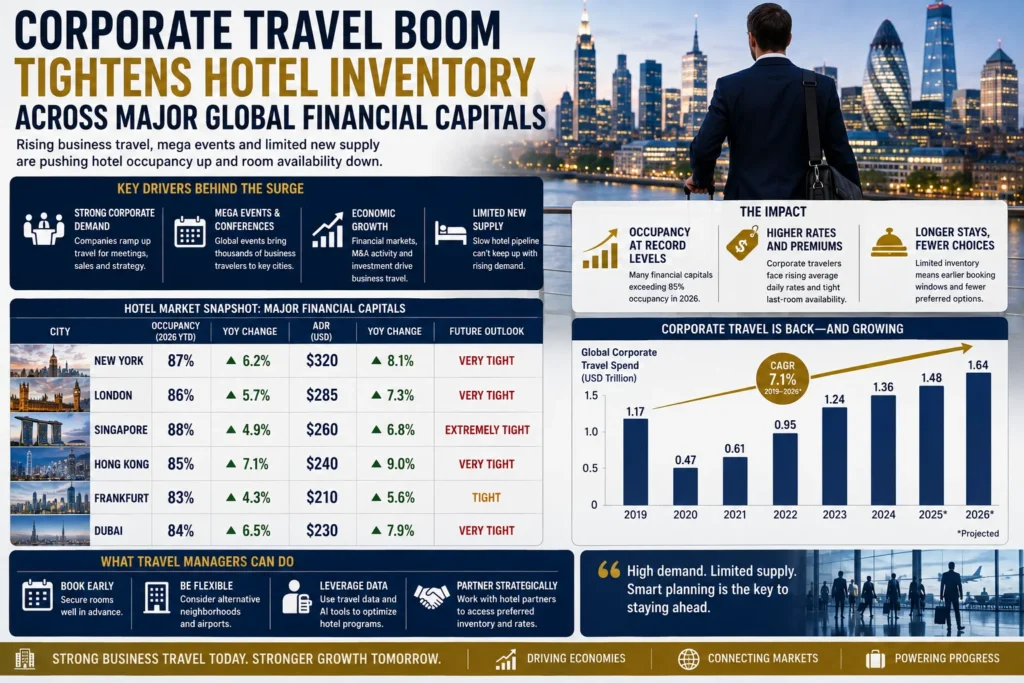 Corporate Travel Boom Tightens Hotel Inventory