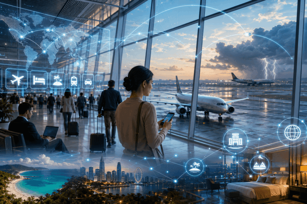 Global Journeys in a Futuristic Terminal